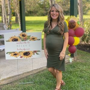 Army Green Maternity Dress